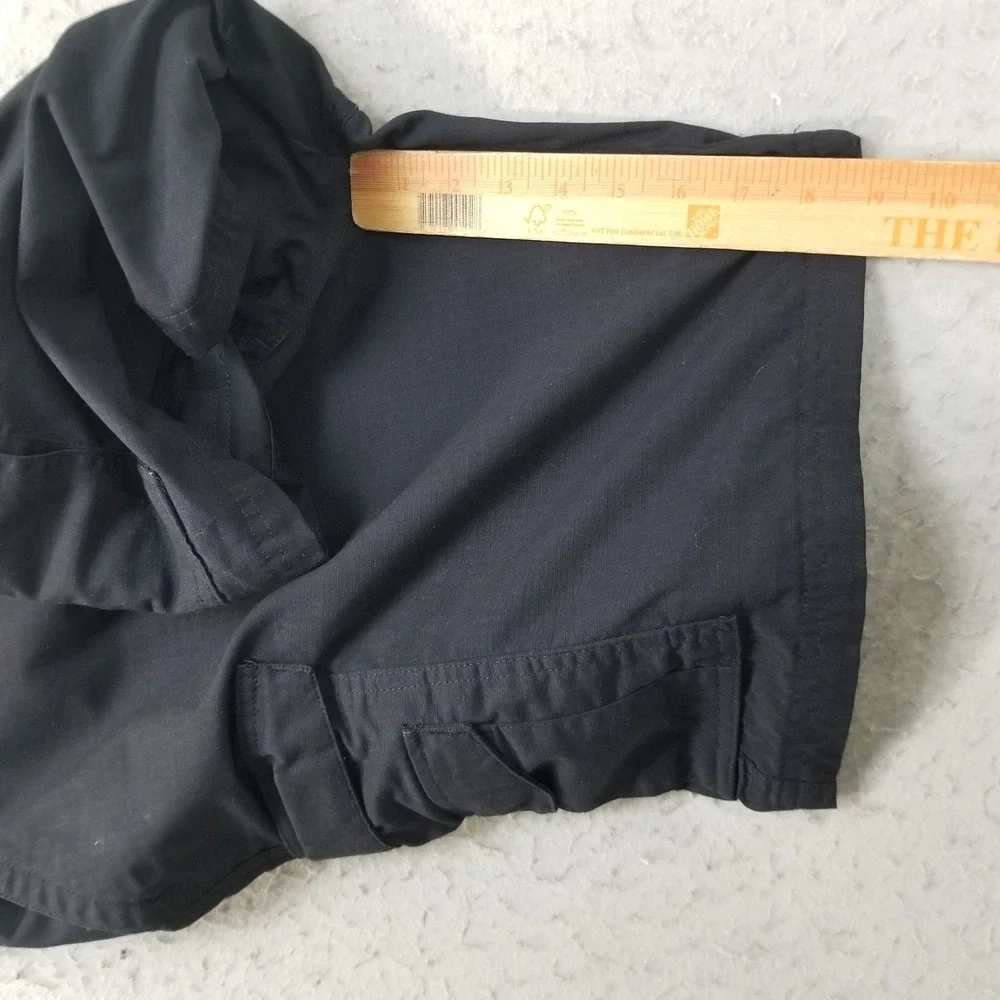 TRU-SPEC Cargo Shorts Men 38 Black Tactical Heavy Duty Canvas Stretch Waistband